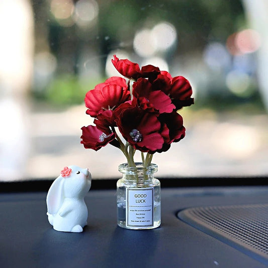 Mini Rabbit Sniffing Daisies