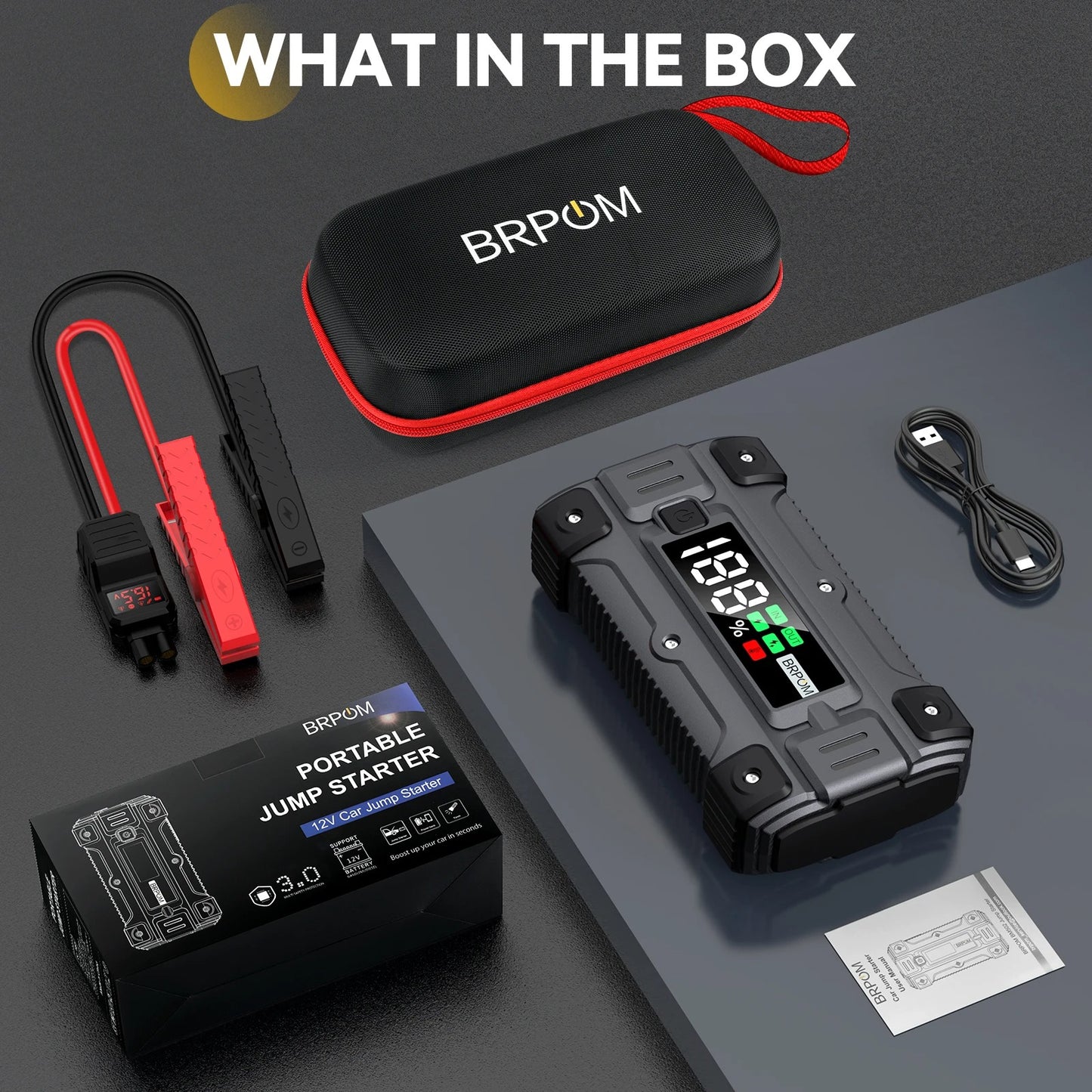 Portable Jump Starter and Emergency Power Bank