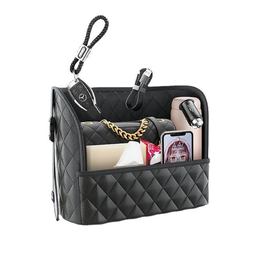 Leather Car Seat Storage Bag