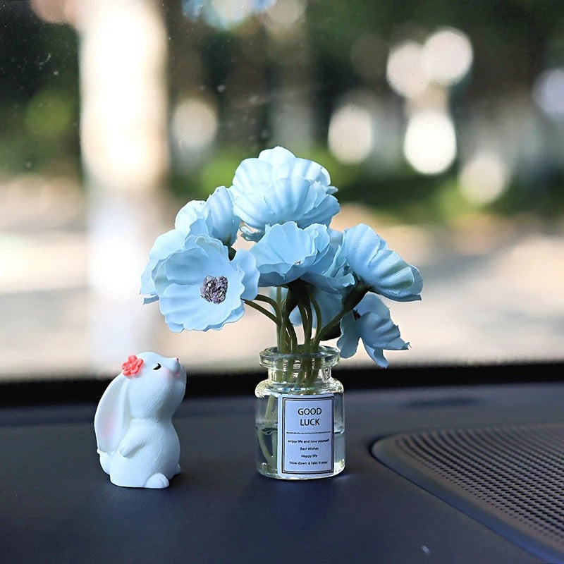 Mini Rabbit Sniffing Daisies