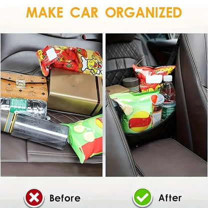 Leather Car Seat Storage Bag