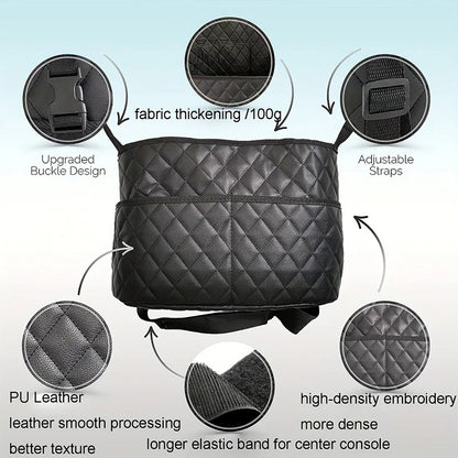 Leather Car Seat Storage Bag